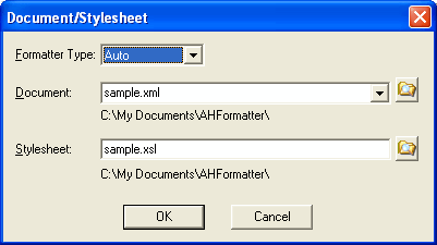 Document/Stylesheet Dialog