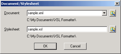 Document/Stylesheet Dialog