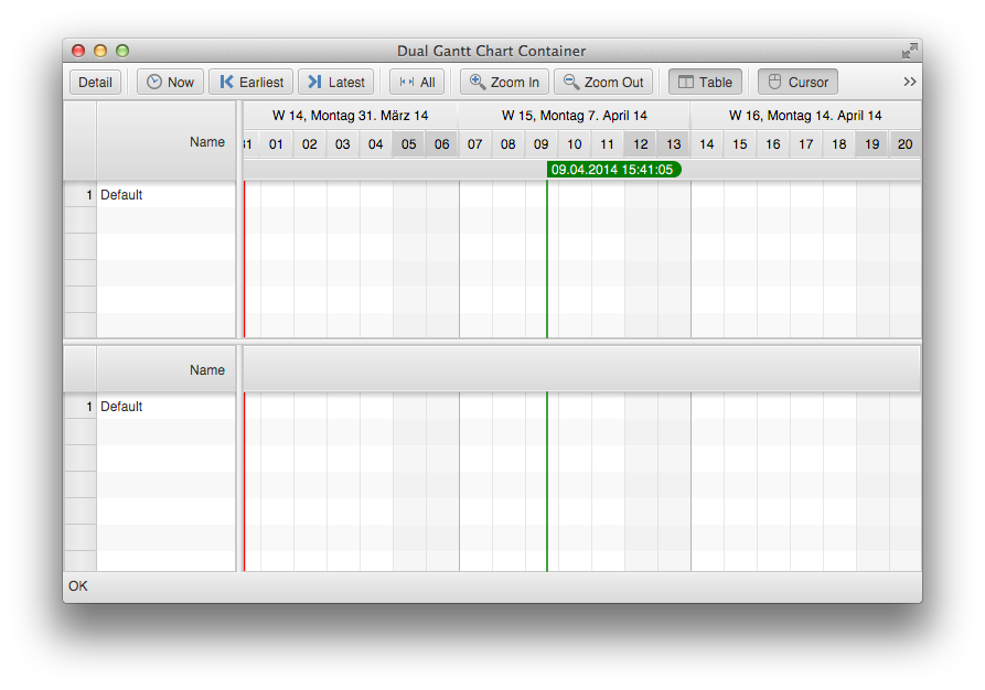 Dual Gantt Chart Container