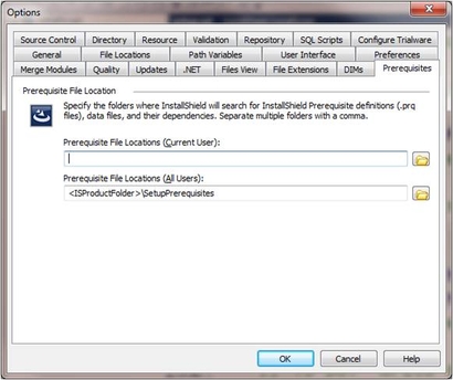 Specify Folders for InstallShield Prerequisite Searches