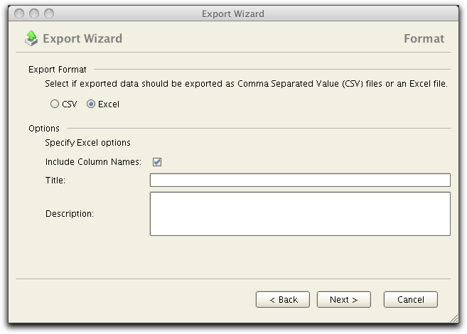 export wizard