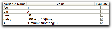 assign variable values