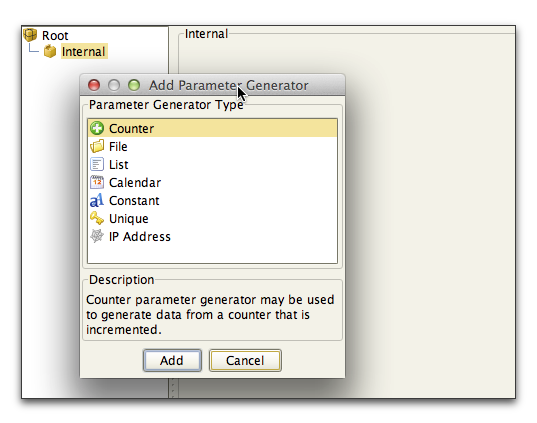 create parameter generator