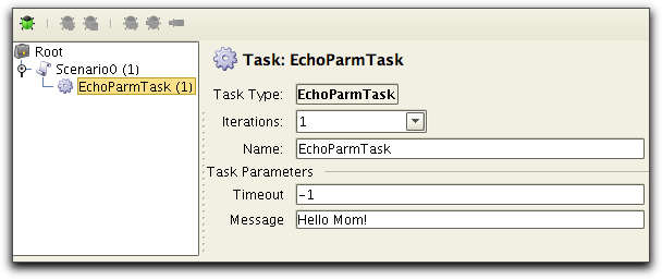 EchoParmTask scenario