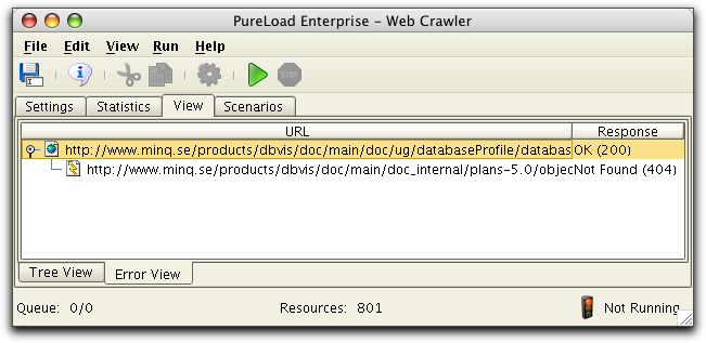 error view