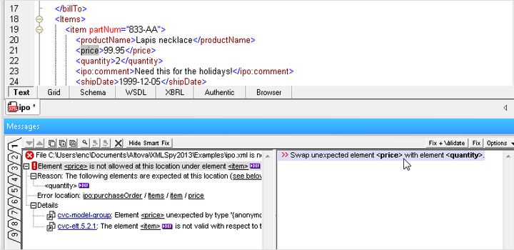 Altova XMLSpy Professional XML Editor