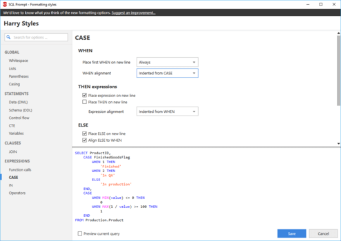 SQL Prompt Pro