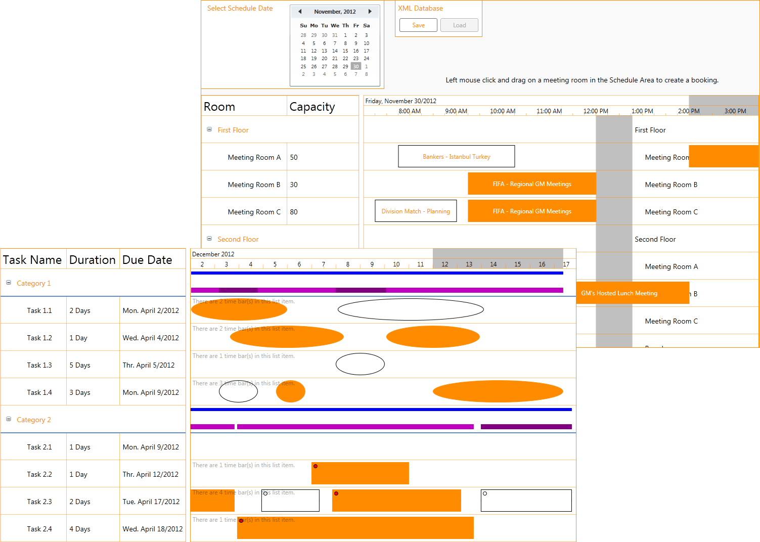 Solutions Schedule for WPF