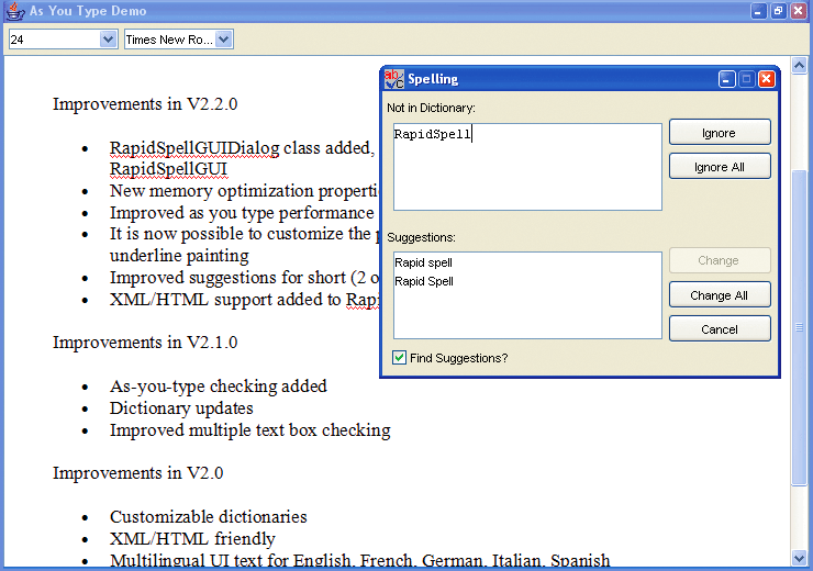RapidSpell Java Dictionaries（英語版）