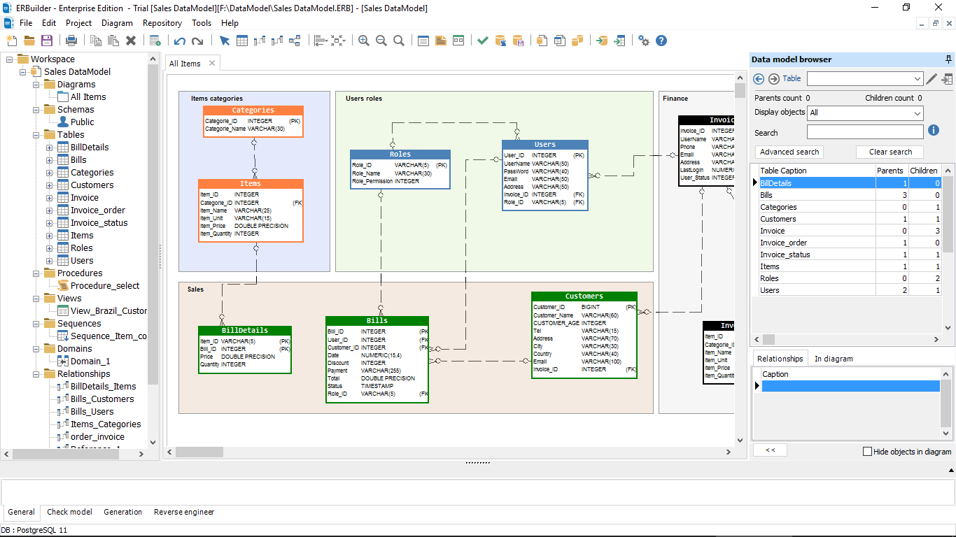 ERBuilder Data Modeler