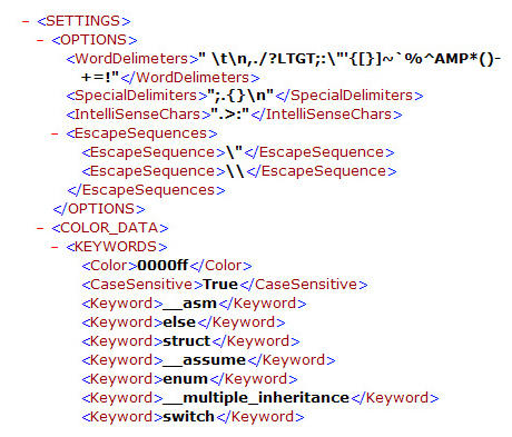 Advanced edit control with syntax highlighting.