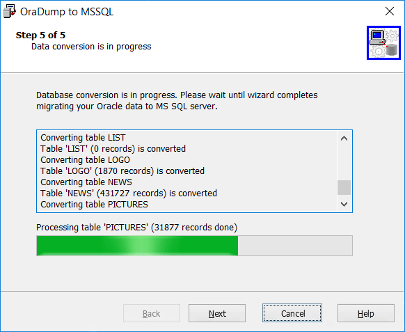 OraDump to MSSQL