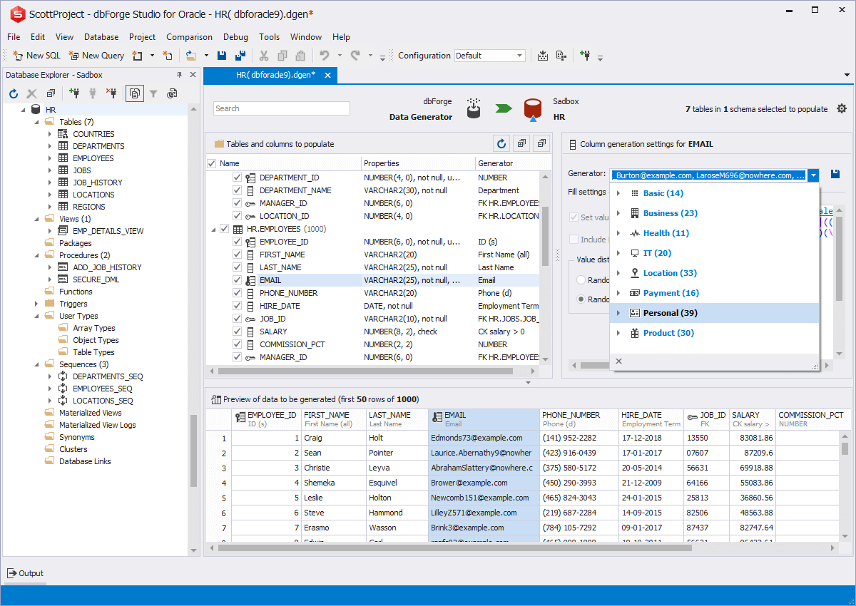 dbForge Studio for Oracle