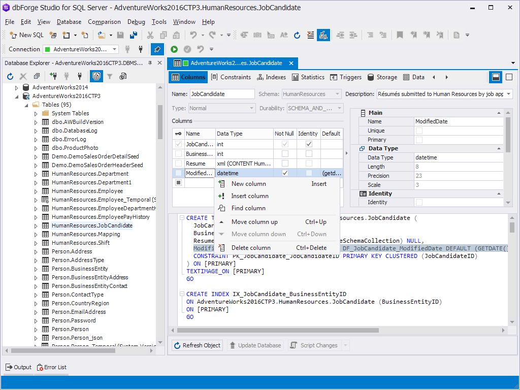 dbForge Studio for SQL Server