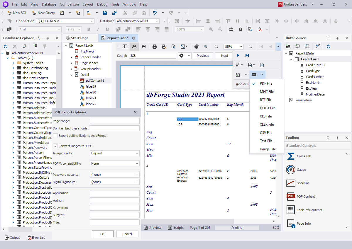 dbForge Studio for SQL Server
