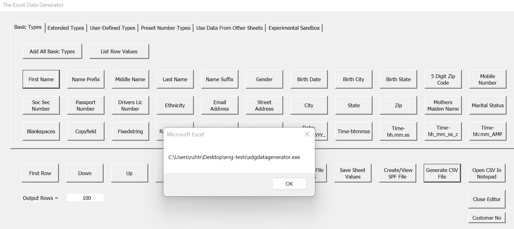 View and save data and metadata using simple to save and reuse notepad