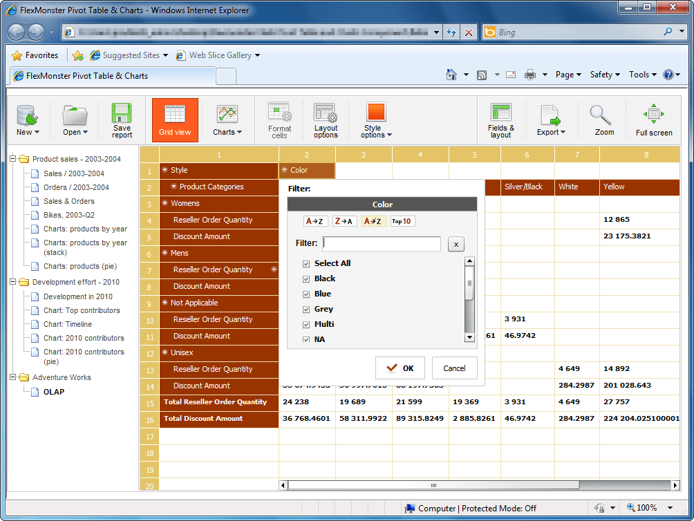 Flexmonster Pivot Table & Chart Component