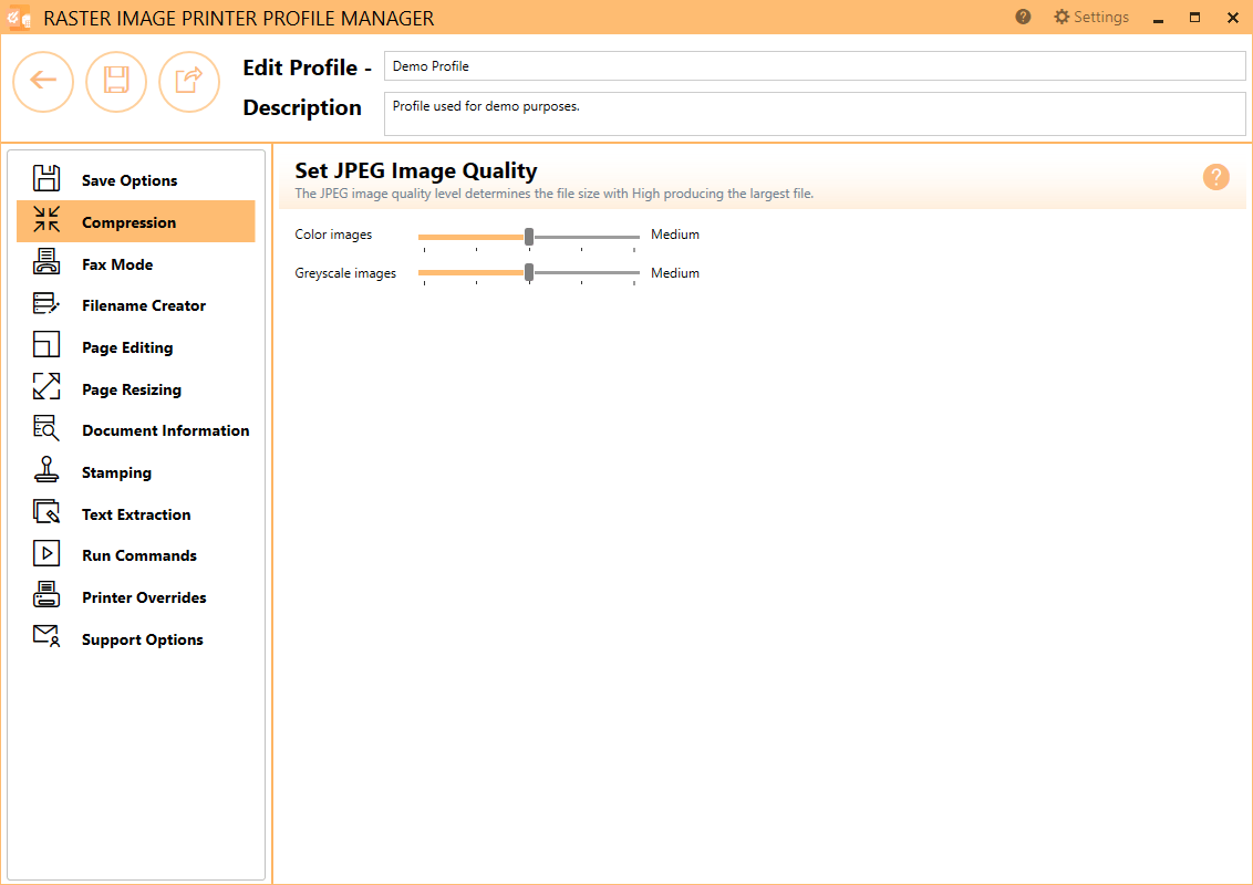 Raster Image Printer