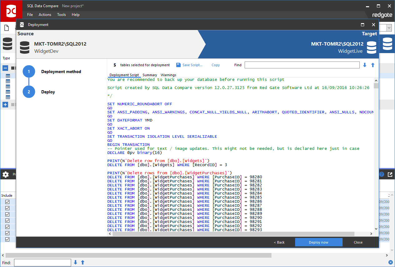 SQL Data Compare