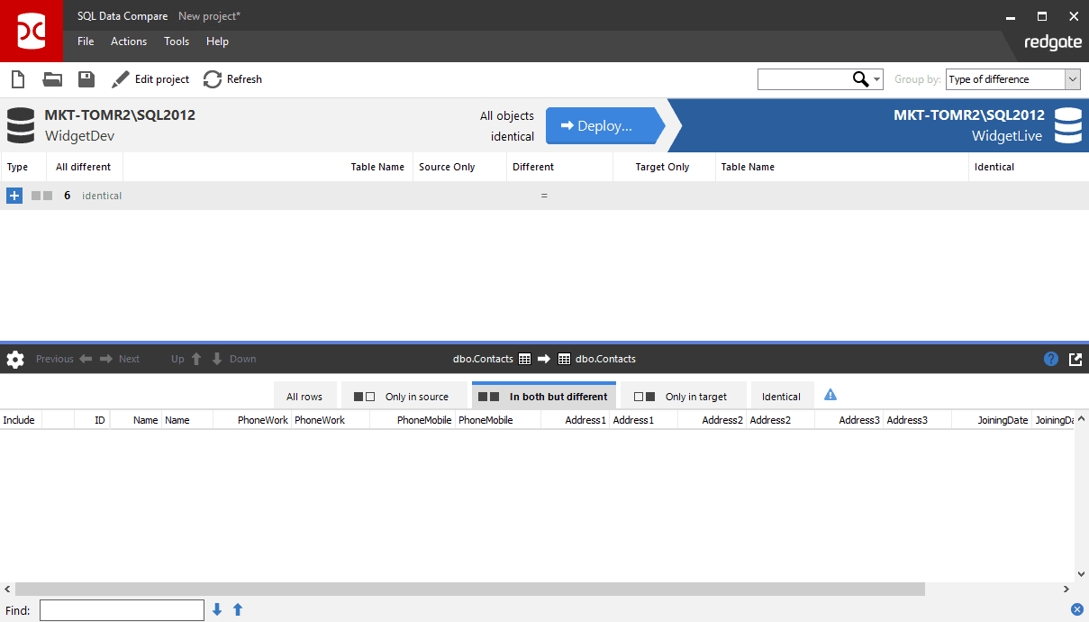 SQL Data Compare