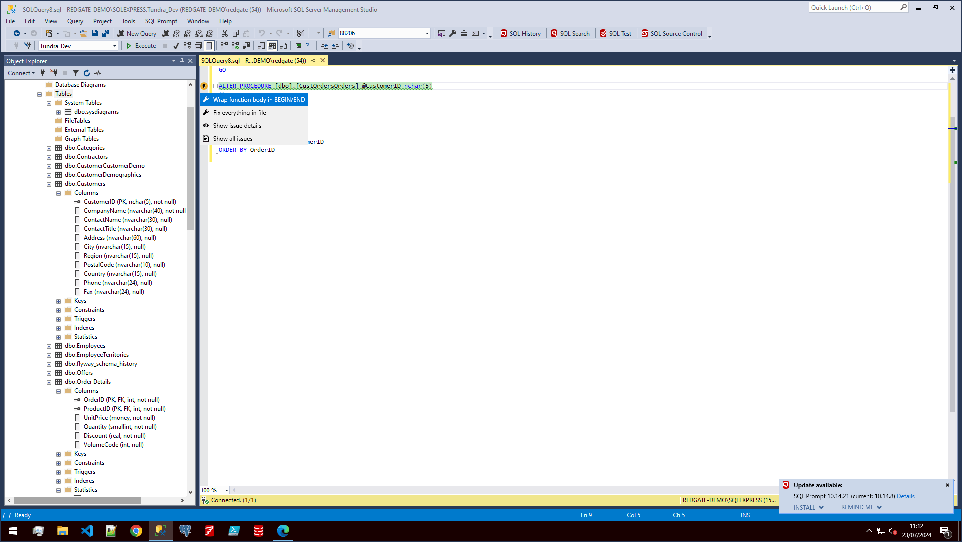 Sql Server Prompt Report SQL Prompt Pro