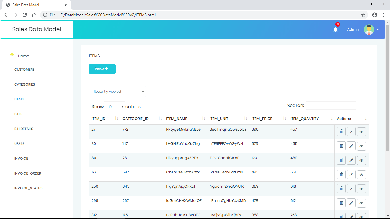 Generate HTML GUI Templates