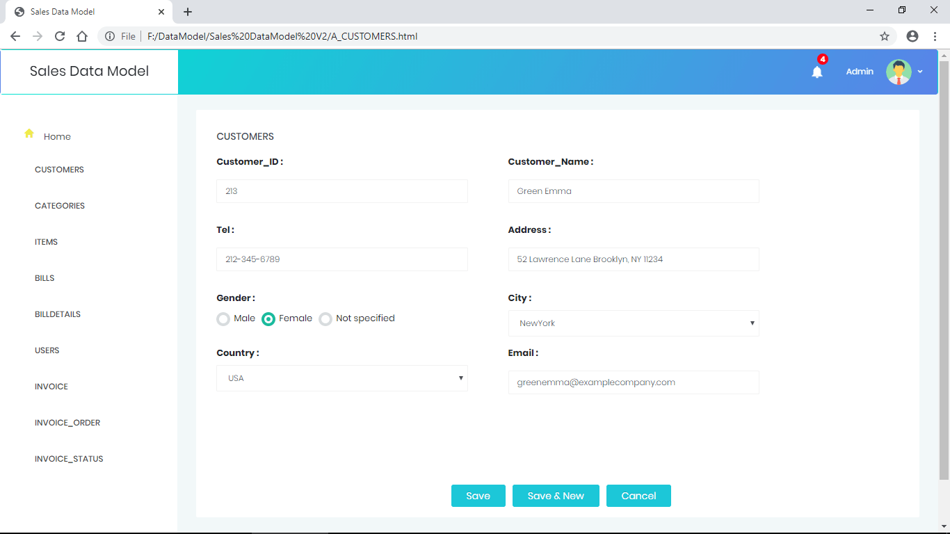 Generate HTML GUI Templates
