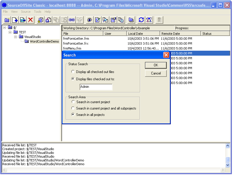 SourceGear SourceOffSite (英語版)