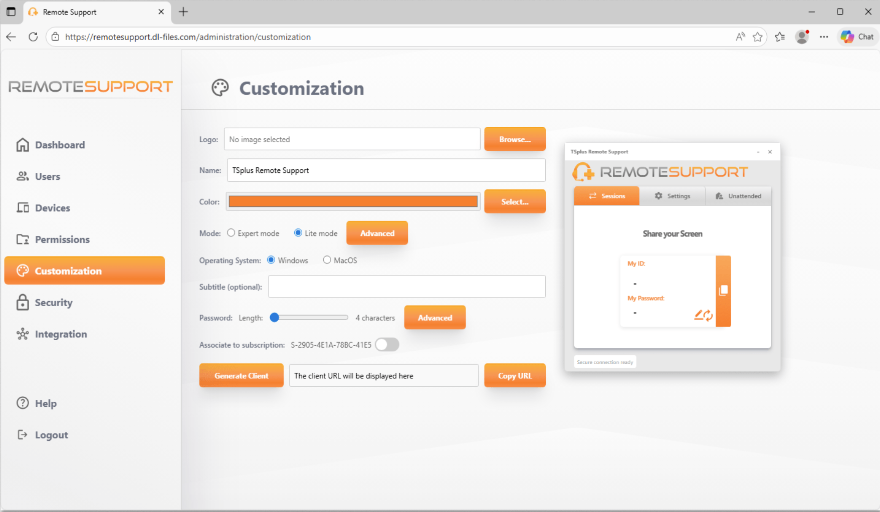 TSplus Remote Support