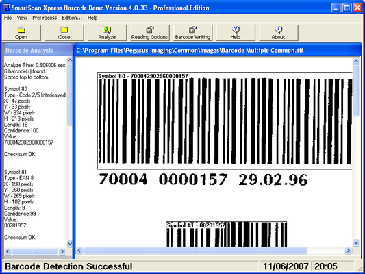Screenshot von Barcode Xpress Professional + 2D Write