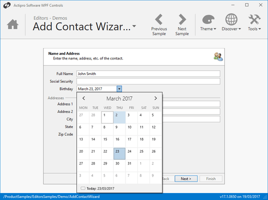 Captura de tela do Actipro Editors for WPF