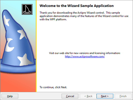 Screenshot of Actipro Wizard for WPF