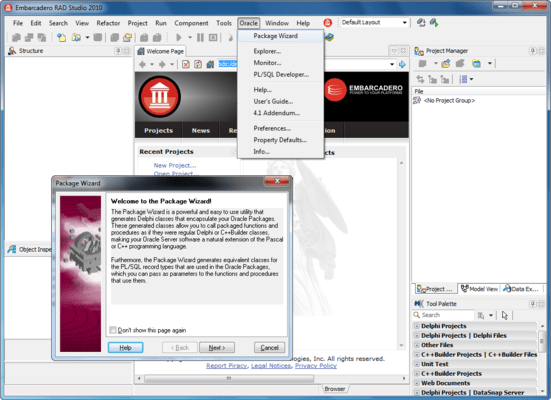 Captura de tela do Direct Oracle Access