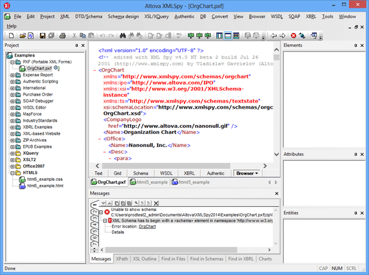 Schermata di Altova MissionKit Enterprise - Upgrade from Altova XMLSpy Enterprise Edition previous version