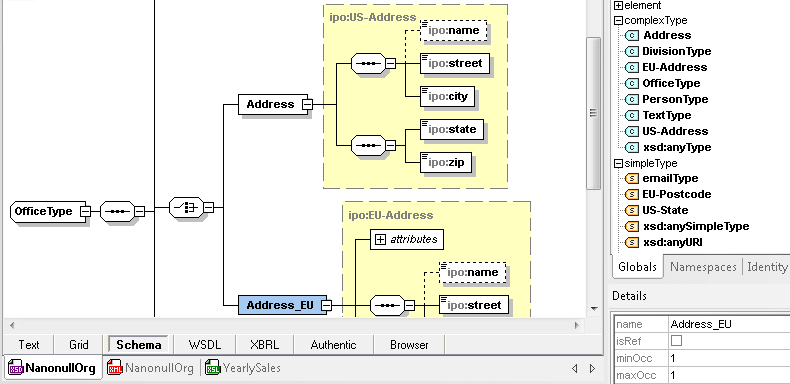 Schermata di Altova XMLSpy Enterprise XML Editor - Upgrade from XMLSpy Professional previous version