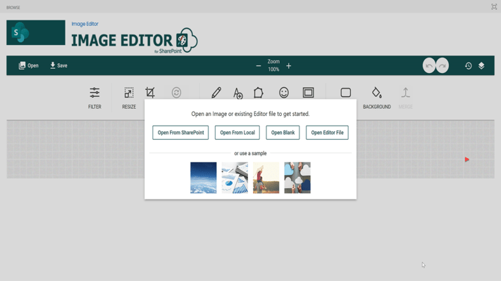 Capture d'écran de SharePoint Image Editor