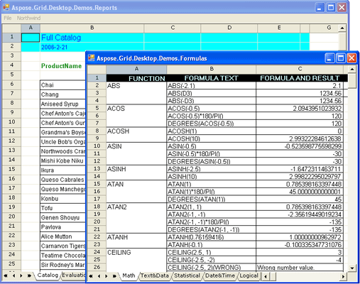 Screenshot of Aspose.Grid for .NET
