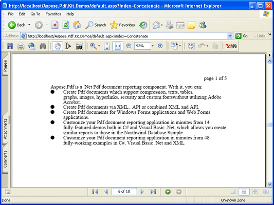 Captura de tela do Aspose.PDF.Kit for Java
