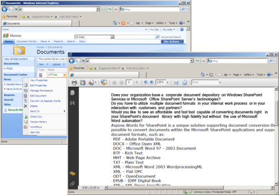 About Aspose.Words for SharePoint About Aspose.Words for SharePoint