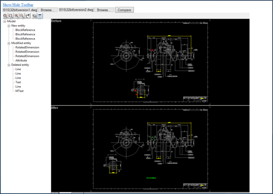 Screenshot von DWG Compare ActiveX