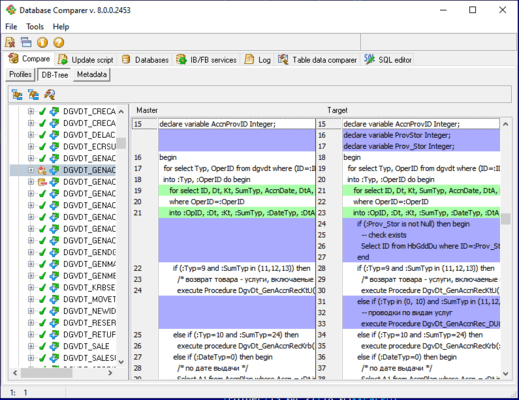 Screenshot of Database Comparer VCL &amp; Tools Bundle