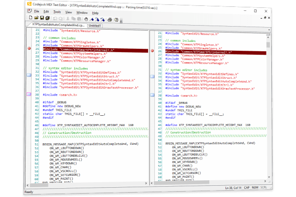 Codejock Syntax Edit Visual C++ MFC 스크린샷