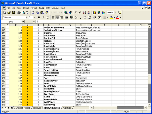 Screenshot von ComponentOne Excel for .NET