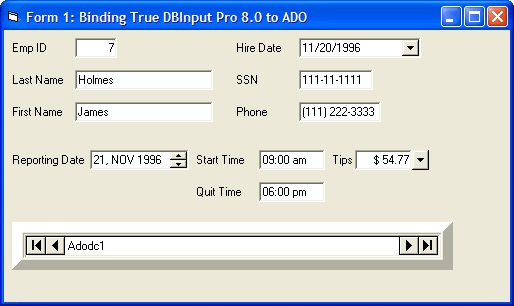 Screenshot von True DBInput Pro