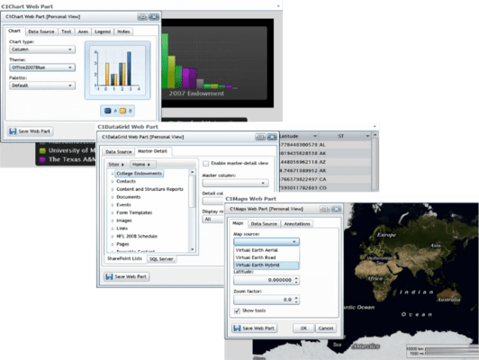 Schermata di ComponentOne WebParts for SharePoint