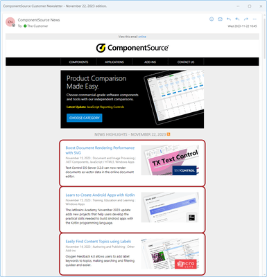 Screenshot of Email Advertising