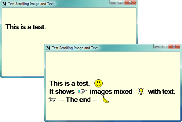 Captura de tela do ComponentSpace Marquee .NET Control