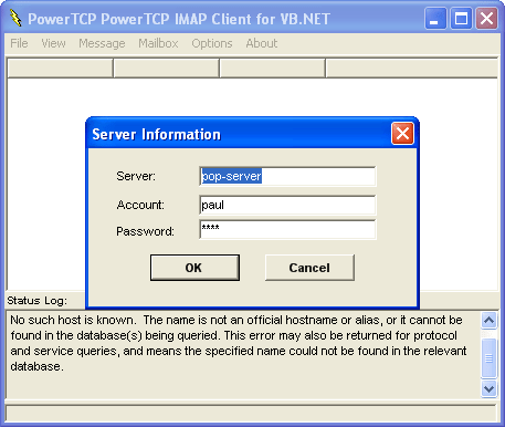 Screenshot of PowerTCP Mail for ActiveX