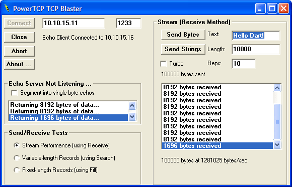 Screenshot of PowerTCP Winsock for ActiveX