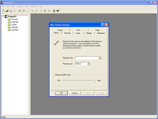 Screenshot of PowerVT Terminal Emulator
